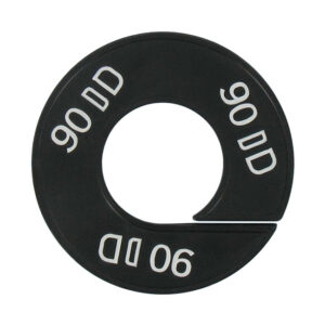 Maatring 90DD zwart wit 9cm