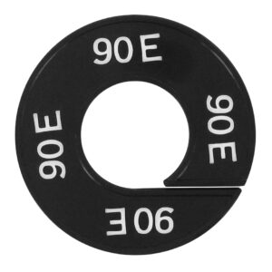 Maatring 90E zwart wit 9cm