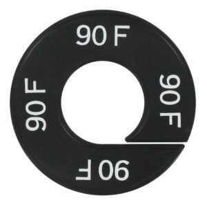 Maatring 90F zwart wit 9cm