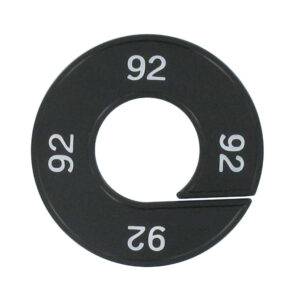 Maatring 92 zwart wit 9cm