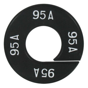 Maatring 95A zwart wit 9cm