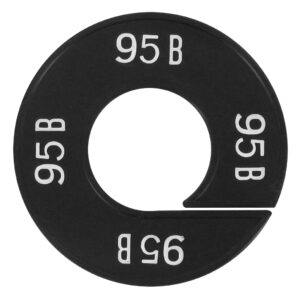 Maatring 95B zwart wit 9cm