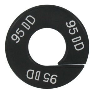 Maatring 95DD zwart wit 9cm