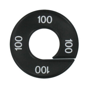 Maatring 100 zwart wit 9cm