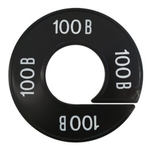 Maatring 100B zwart wit 9cm