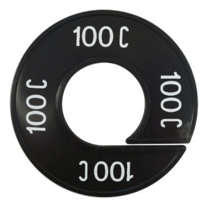 Maatring 100C zwart wit 9cm