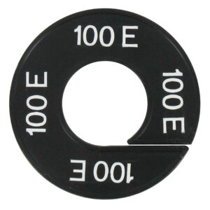 Maatring 100E zwart wit 9cm