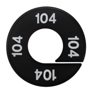 Maatring 104 zwart wit 9cm