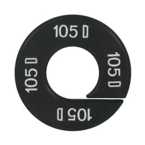 Maatring 105D zwart wit 9cm