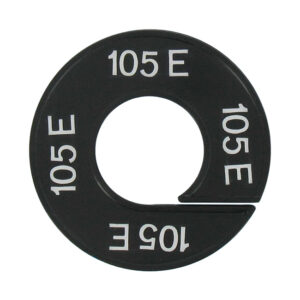 Maatring 105E zwart wit 9cm