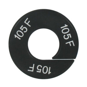 Maatring 105F zwart wit 9cm