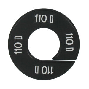 Maatring 110D zwart wit 9cm