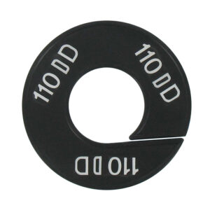 Maatring 110DD zwart wit 9cm