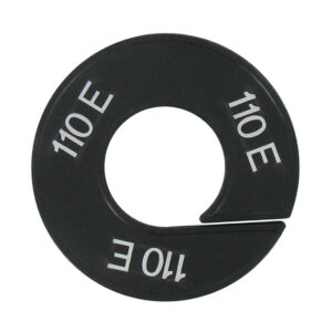 Maatring 110E zwart wit 9cm