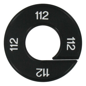 Maatring 112 zwart wit 9cm