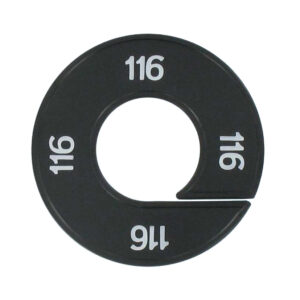 Maatring 116 zwart wit 9cm