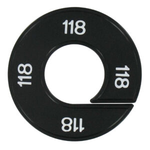 Maatring 118 zwart wit 9cm