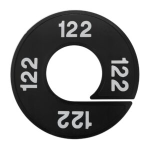 Maatring 122 zwart wit 9cm