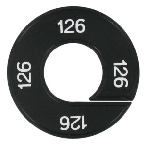 Maatring 126 zwart wit 9cm