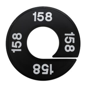 Maatring 158 zwart wit 9cm