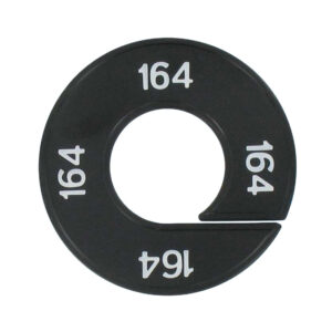 Maatring 164 zwart wit 9cm