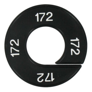 Maatring 172 zwart wit 9cm