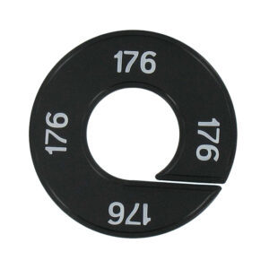Maatring 176 zwart wit 9cm