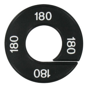 Maatring 180 zwart wit 9cm