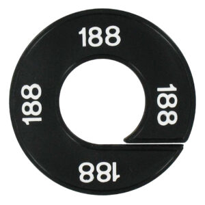 Maatring 188 zwart wit 9cm