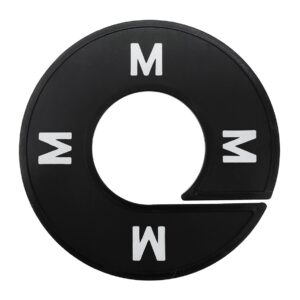 Maatring M zwart wit 9cm