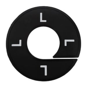 Maatring L zwart wit 9cm