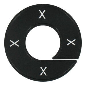 Maatring X zwart wit 9cm