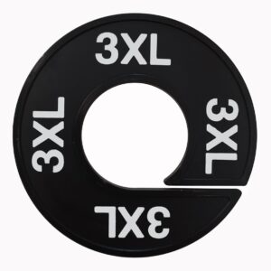 Maatring 3XL zwart wit 9cm