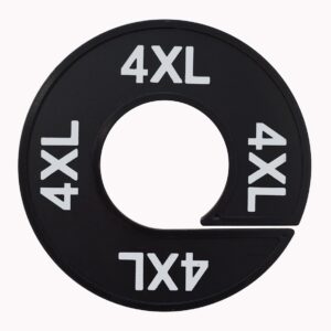 Maatring 4XL zwart wit 9cm