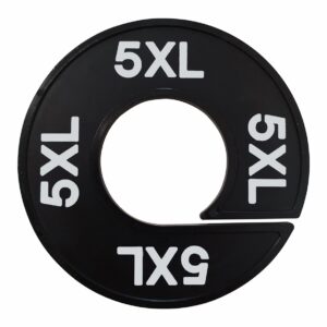 Maatring 5XL zwart wit 9cm