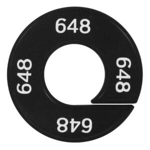 Maatring 648 zwart wit 9cm