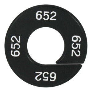 Maatring 652 zwart wit 9cm