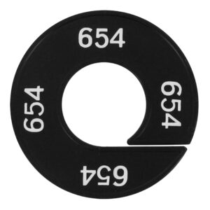 Maatring 654 zwart wit 9cm