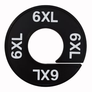 Maatring 6XL zwart wit 9cm