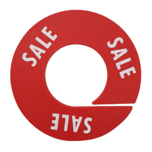 Maatring rood met opdruk SALE (1x)