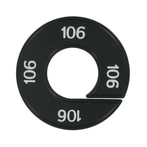Maatring 106 zwart wit 9cm