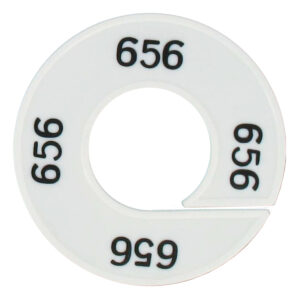 Maatring 656 wit zwart 9cm