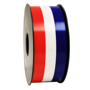 Cadeaulint 50mmx100 meter rood wit blauw