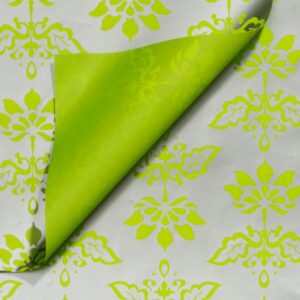 Cadeaupapier groen en zilver 30cm