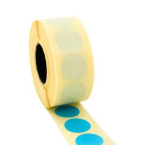 Etiket 17mm blauw permanent (1000x)