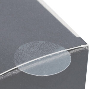 Etiket 25mm transparant perforatie