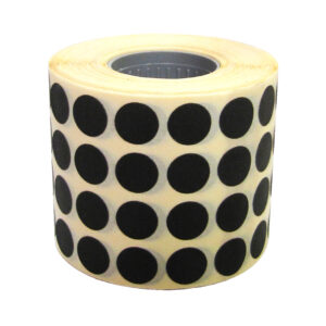 Etiket 10mm zwart permanent (5000x)