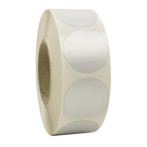 Etiket 27mm mat zilver permanent (1000x)