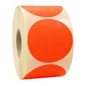 Etiket 67mm fluor rood permanent (1000x)