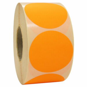 Etiket 67mm fluor oranje permanent 1000x